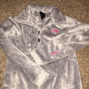 breast cancer awareness North Face jacket